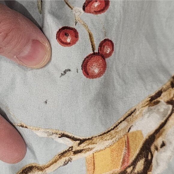 Pottery Barn Duvet Cover Winter Cardinal Blue Full Queen Holly Berry 86'Wx84"L - Picture 5 of 10